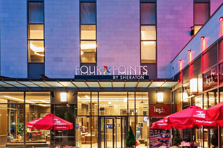 Four Points by Sheraton Hotel Facade Sign Outdoor Monument Signs