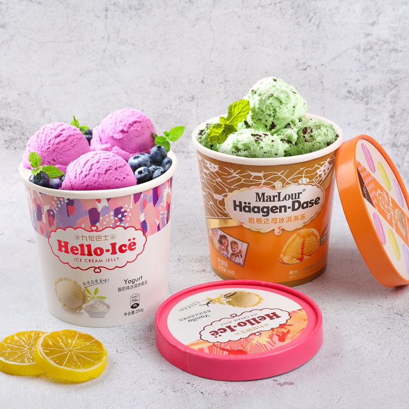 disposable packaging dessert yogurt ice cream container tubs paper ice cream cup