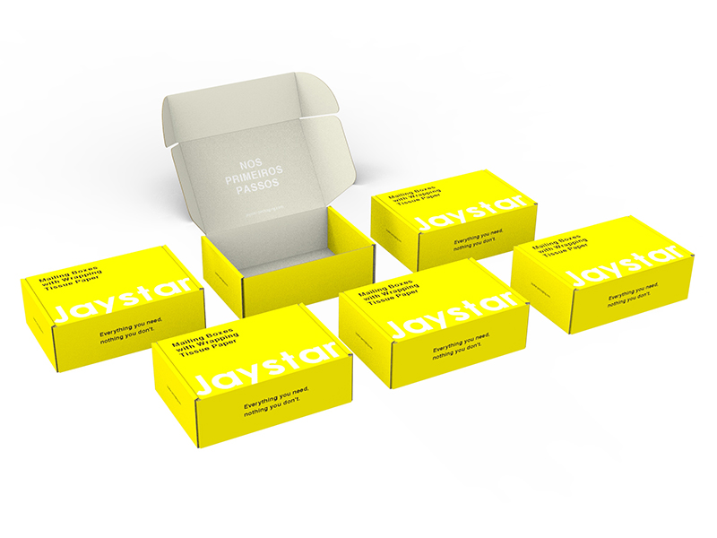 Verpackungsstrukturdesign E-Commerce Individuelles Logo Wellpappe-Versandkarton Vorgestelltes Bild