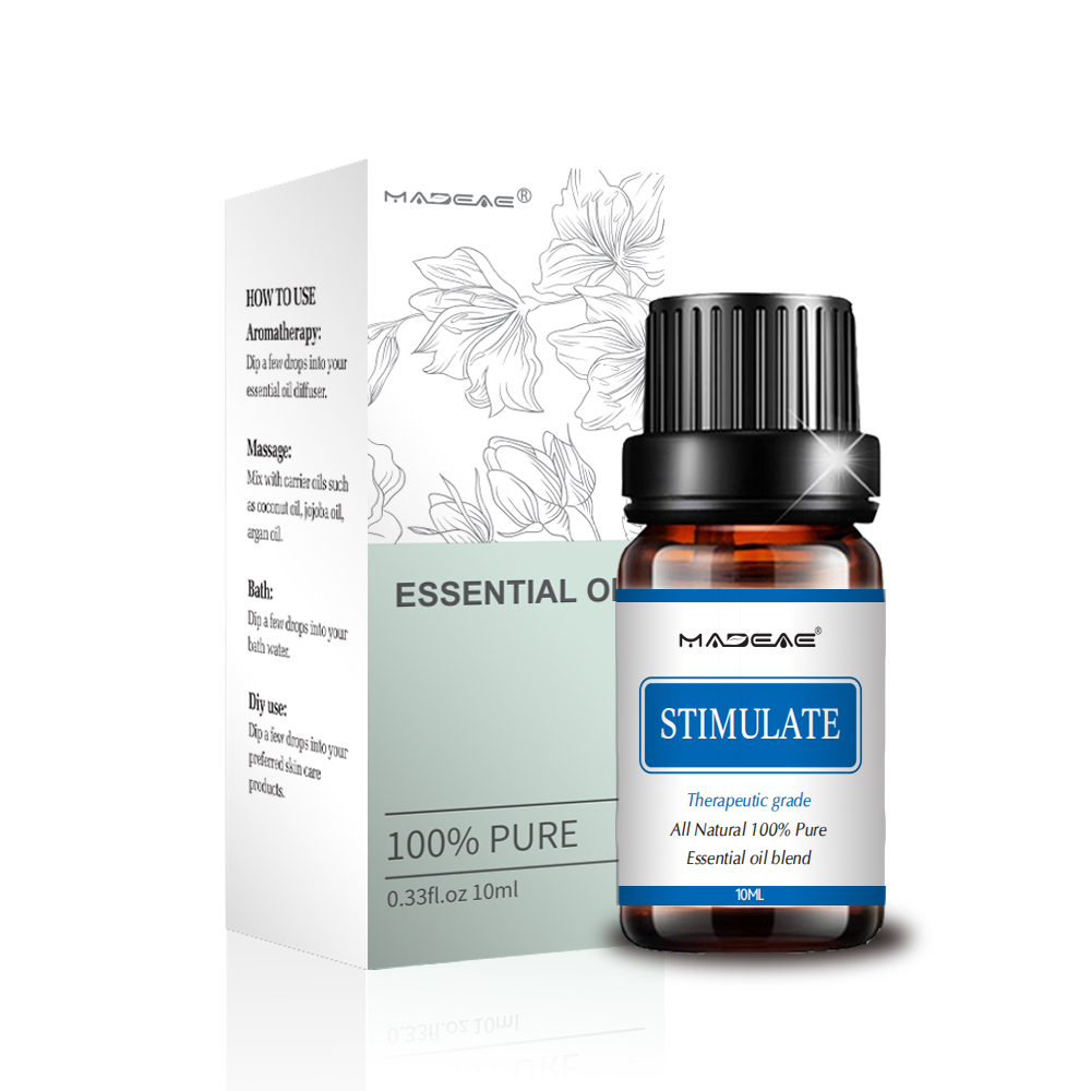 100 % ren stimulerende essensiell olje for aromaterapidiffuser