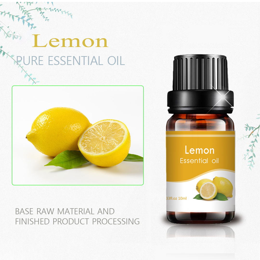 Pasokan pabrik minyak esensial lemon label pribadi label kosmetik alami murni sing kebak vatamin C