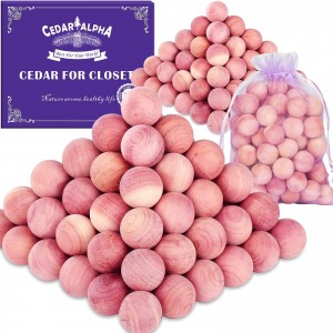 Penjualan Panas Cedar Kayu Gantungan Lambang Promosi Cedar Balls Panyimpenan 2cm Cedar Wood Moths Pikeun Sapatu sareng Pacilingan