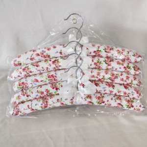 Custom Bow Ribbon Detail 5/10 a Set velvet & fabric Padded Clothes Hangers With a Swivel Hook