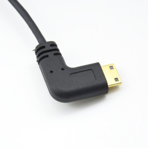 HDMI A TO оң бурчтуу MINI HDMI кабели