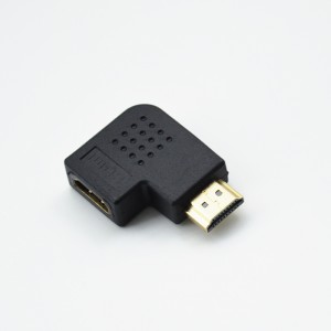 HDMI 90 ё 270 дараҷа паҳлӯи L кунҷи мард ба адаптери зан тарафи рост