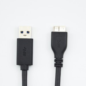 Жылдам зарядталатын USB A және Micro B деректер кабелі Usb3.1 еркектен Usb 3.0 Micro B ерлер кабелі