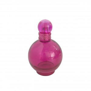 Italian Design Cute Girly Ladies Rose Red Round Glass Spherical Acrylic Cap Spray Perfume Bottle