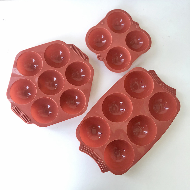 6-gomba Semicircular Silicone Mousse Cake Mould Baking Tools Hemisphere Chocolate Mold Pudding Mold Kitchen Accessories.