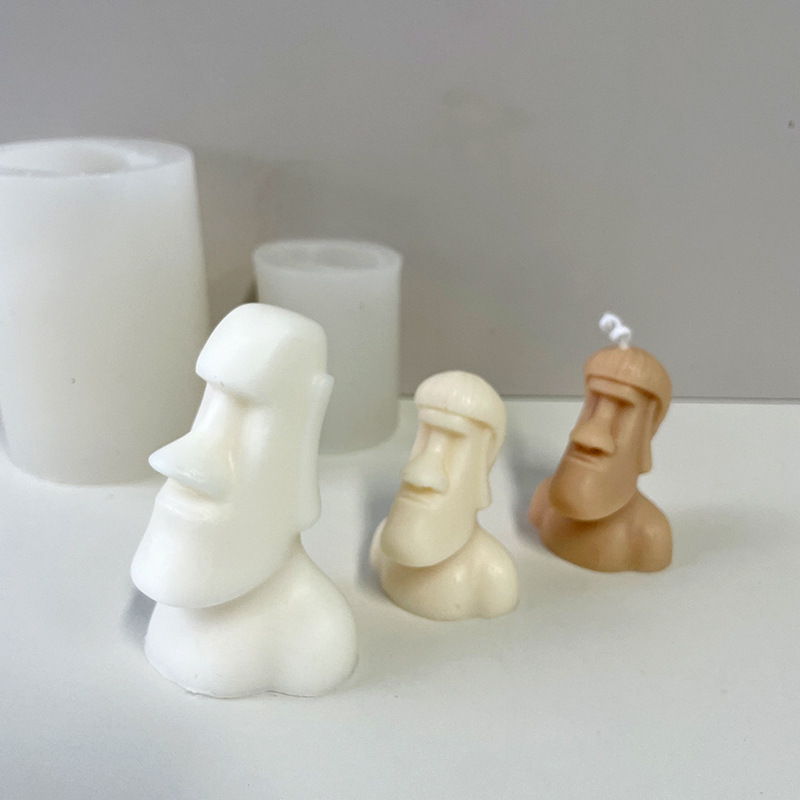 J6-41 Домашни украси 3D ароматерапија за свеќа Калап за чоколадна торта DIY Форма на глава со голем нос Силиконски калап за свеќи