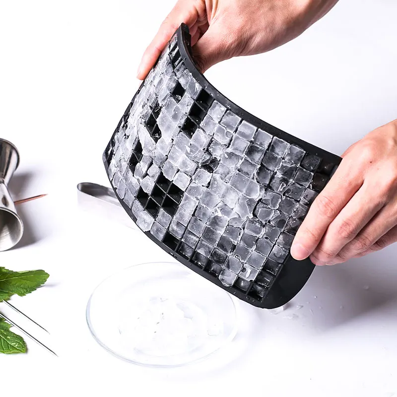 Food Grade 160 Cavity Silicone Crystal Ice Cube Tray Mini Small Square Mould Ice Cream Maker Kusina Para sa Ice Cream