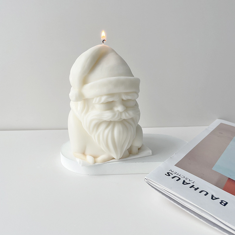 J6-167 Форма для свічки Санта-Клауса. Різдвяна ароматерапевтична свічка. Подарункова силіконова форма для мила для рук.