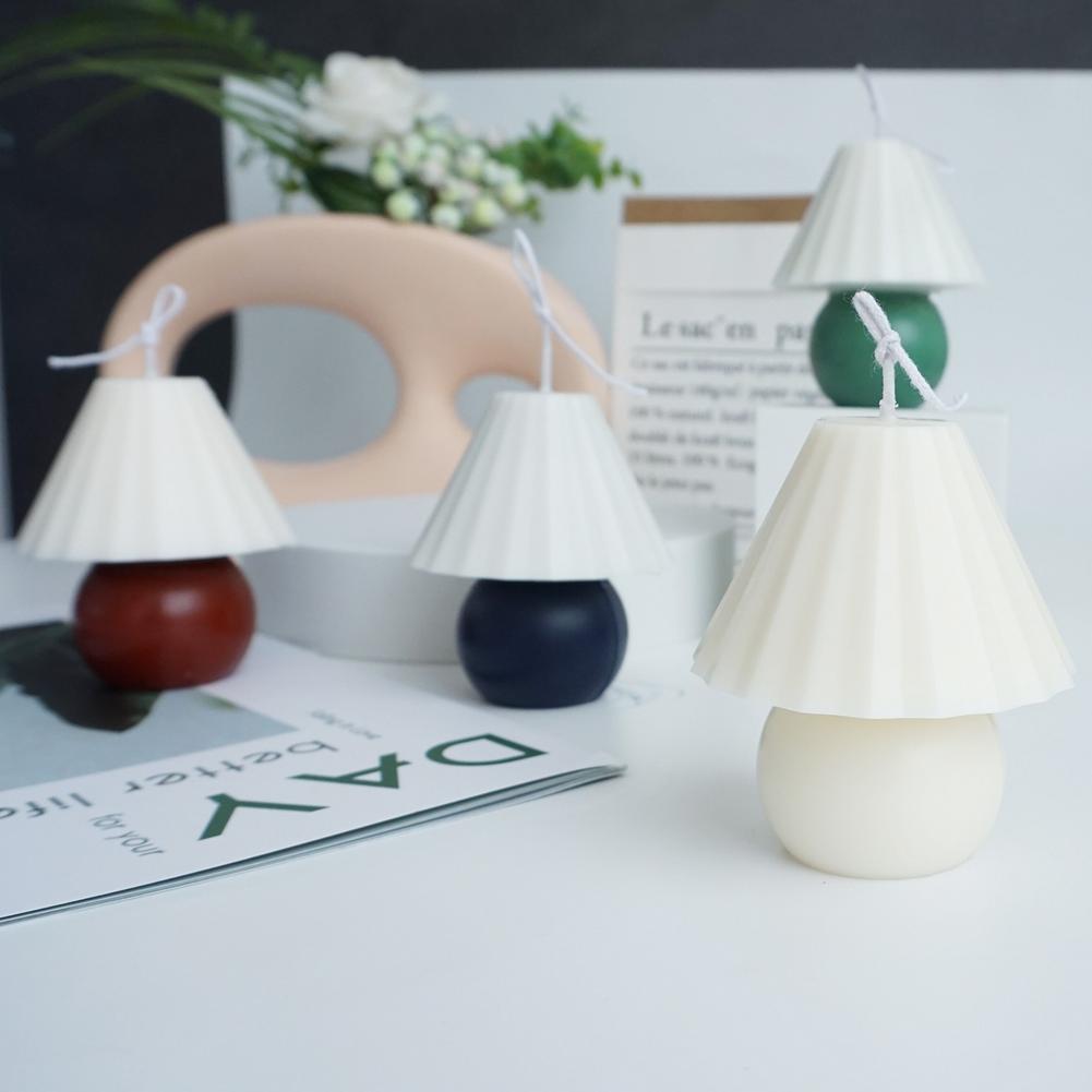 J35 Ins Style Hûsdekoraasje Gips Craft Mould Handmade Mini Tafellampfoarmige DIY Scented Acrylic Candle Mold