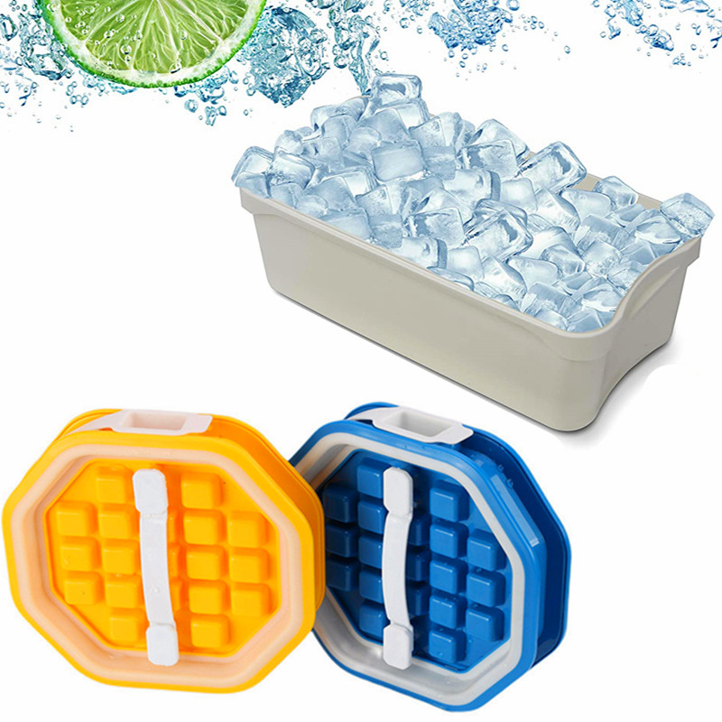 Kihúzható jégkészítő hordozható Whickey kocka szilikon kocka készítő barkács jéglabda tálca forma koktélokhoz, jeges italok hűtéséhez