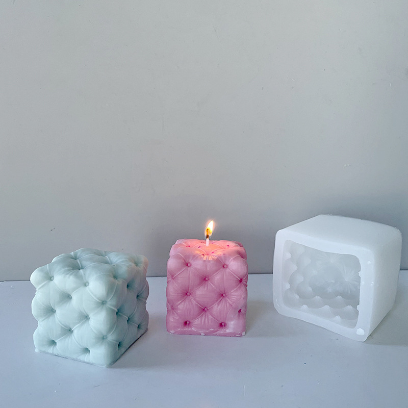 J6-61 Новы дызайн DIY 3D Rhombus Sofa форма для свечак ручной работы форма для канапы куб свечка сіліконавая форма