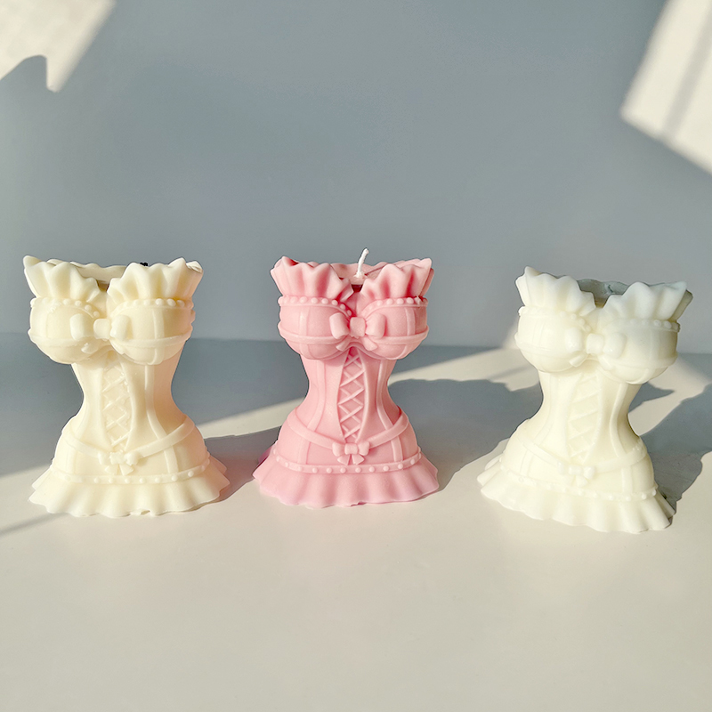 J224 Acuan lilin perkahwinan 3D Hadiah Hari Valentine plaster aromaterapi pakaian renang acuan silikon lilin