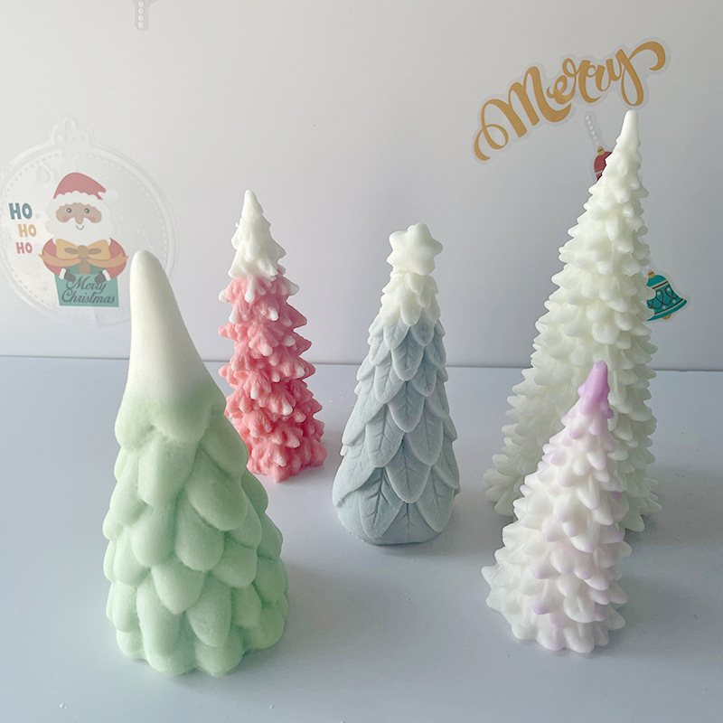 J6-160 Christmas Tree Aromatherapy Candle Silicone Mould Pasko DIY Soap Aromatherapy Gypsum Ornament Mould