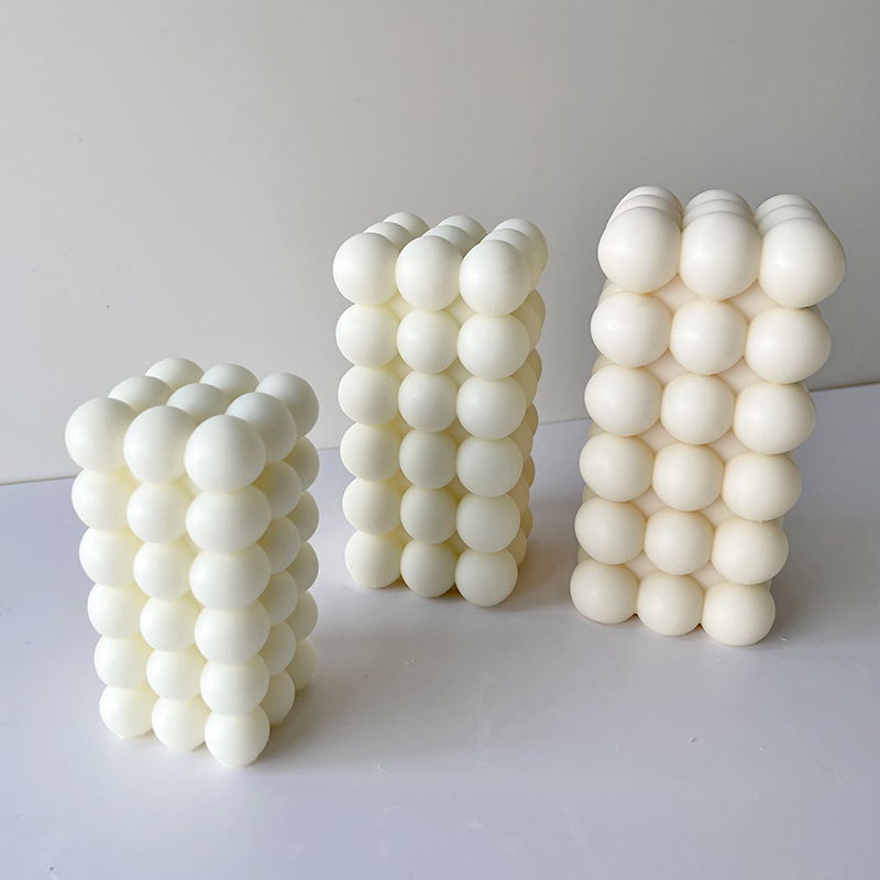 J6-204 Motlle per espelmes de cub màgic de silicona de sis capes Motlle de sabó de guix de bricolatge Motlle de silicona quadrat màgic de boles de bombolles