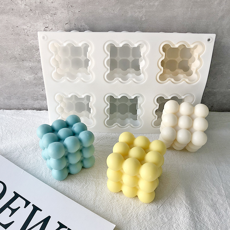 Jumla Maalum 6 Cavity Silicone Kuoka Keki Fondant Keki Zana Muffin Silicone Molds Mold Cube silikonform kochen