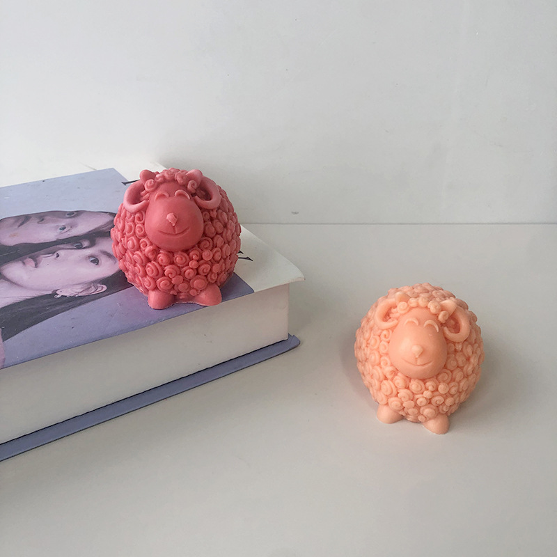 J6-82 Ado Gida DIY 3D Cute Sheep Mold Candle mold Funny Tuki Silicone Candle Mold