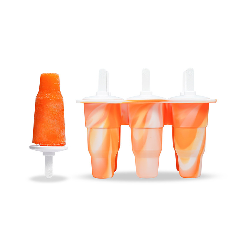 Barvni zložljivi silikonski kalupi za ledene sladoledne sladolede, ki se enostavno sprostijo, brez BPA, za večkratno uporabo, kalupi za sladoledne sladolede