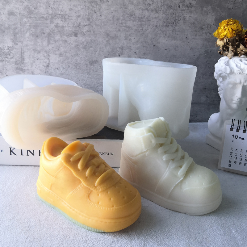 J1124 New Design Festival Gift 3D High Top Basketball Child Shoes Sneaker Mold Custom Baby Style Sneakers Silicone Mold