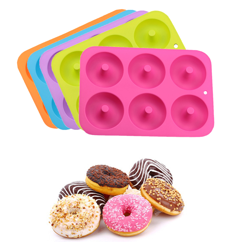 Silicona Donut-Muldilo Bakpato Ne-Algluiga Kukaĵo Ĉokolada Kuko Deserto DIY-Dekoracio Muffins Siliconaj Kukaĵoj