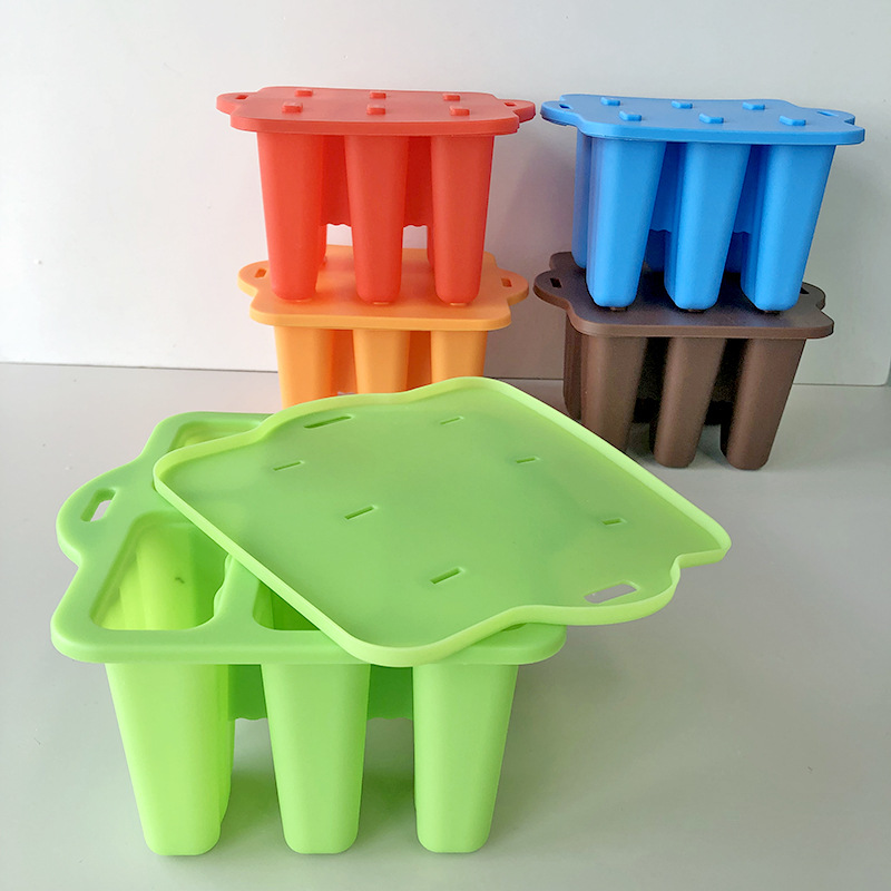 BPA-fria Återanvändbara Popsicle Formar Set 6 Ice Pop Makers Diskmaskin Säker Hållbar DIY Lolly Pop Glass Form