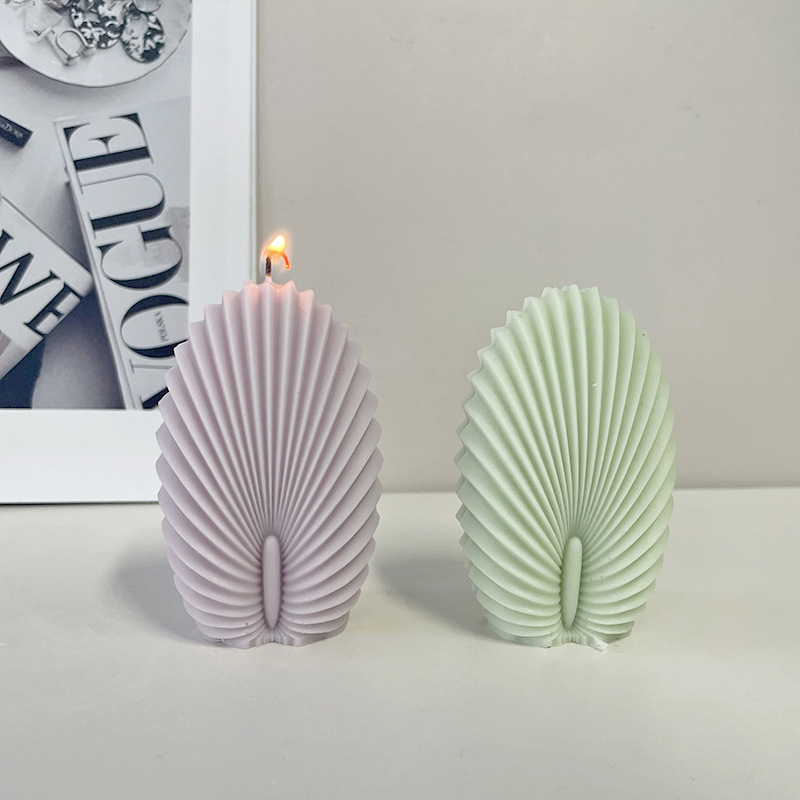 J6-141 홈 장식 Pufan 잎 실리콘 금형 쉘 실리콘 촛불 금형 3D 피닉스 크라운 촛불 실리콘 금형