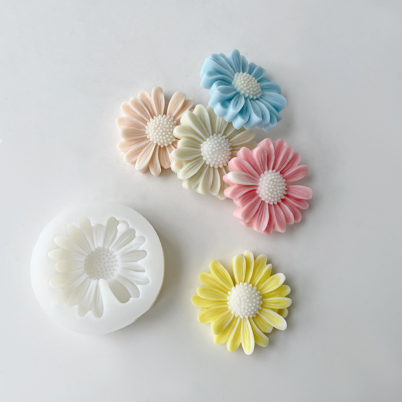 J6-260 Sun Flower Hanging Silicone Mold Daisy Flower Aromatherapy Diffuser Soap Gypsum Decorative Silicone Candle Mold