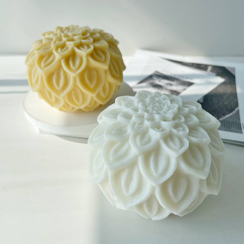 J6-245 INS Flower Ball Candle Silicone Mould DIY Aromatherapy Candle Diffuser Silicone Candle Mould