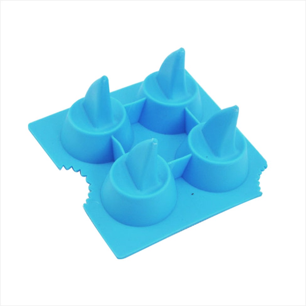 Drink Ice Tray Cool Shark Fin Shape Cube Freeze Mold Ice Maker Mold Ice CubesTray Silicone Molds Forma de Gelo