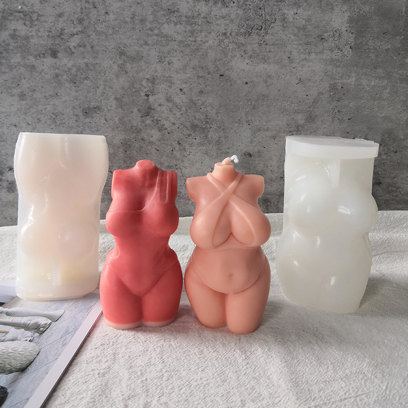 J1113 Hot Selling Scented Soy Human Curvy Torso Candle Making Mold 10cm Swimsuit Woman Body Sexy Body Mold
