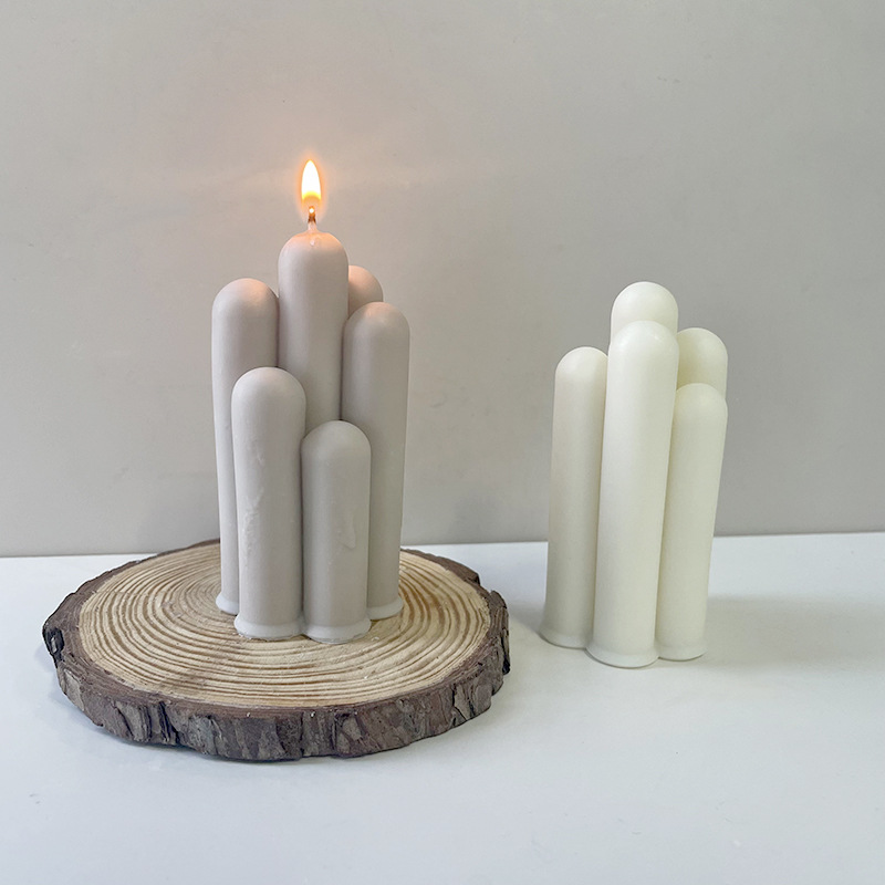J6-151 Декоративна настільна свічка Подарунок Геометричний циліндр Форма для свічки Нерегулярний стовп Циліндрична колона Силіконові форми