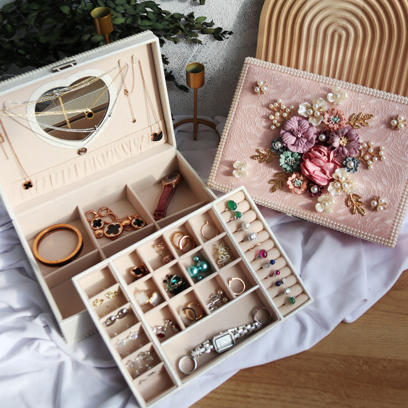 Proveedor de cajas de regalo de joyería de flores de madera OEM