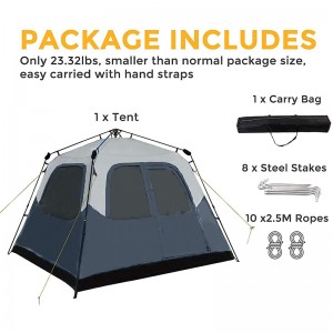 Portable Waterproof Family Fishing Tents 6 Person Camping