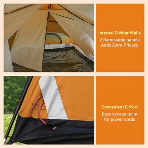 High Quality Big 2 Room for Event 10 Man Cabin Tent Camping