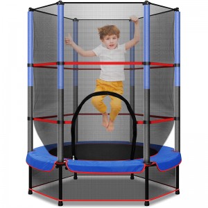 Outdoor Jumping Mini Rebounder with Enclosure Net Toddler 55 inch Trampoline for Kids