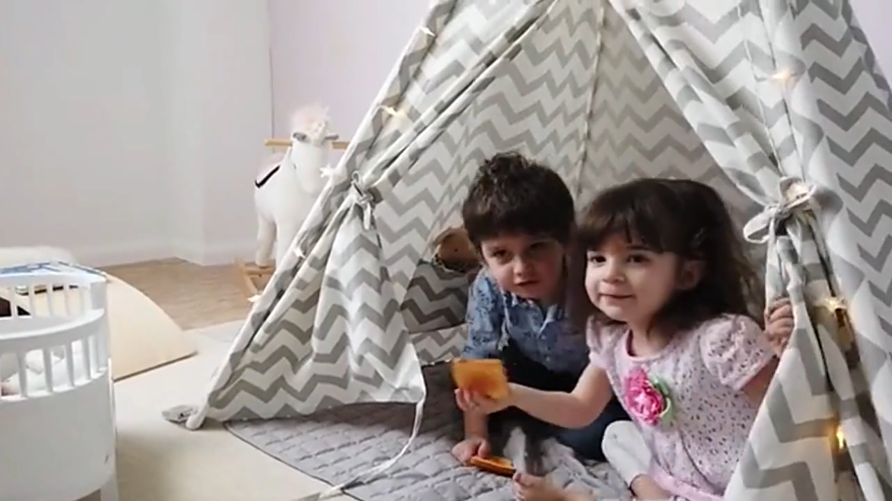 Wooden Cheap Indoor Playhouse Toy Tent Cotton Canvas Indian Kids Teepee Tent Featured Image