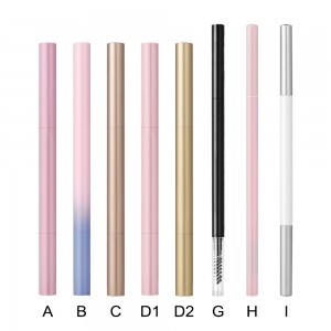 Custom natural brow makeup double-headed triangle automatic eyebrow pencil with brush