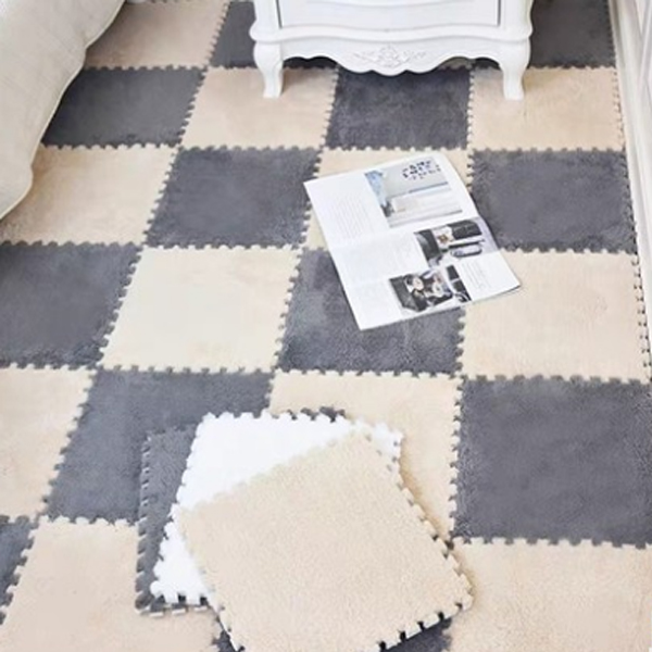 Stitching suede carpet puzzle foam mat eva bedroom floor mat crawling mat Featured Image