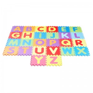 Tpe Exercise Mat Suppliers - Non Toxic Alphabet Puzzle Mat – ABC Flooring Mat, 26 Tiles Kids Learn & Play with Interlocking Puzzle Pieces – Jiahong