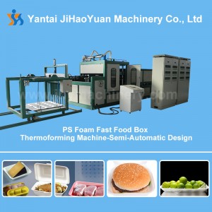 PS Foam Fast Food Box Thermoforming Machine-Semi-Automatic Design