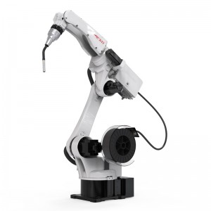 6osý průmyslový svařovací robot MIG dosah 1500 mm se strojem Weldin