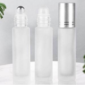 1/6oz 5ml mini roll-on glass essential oil bottle metal roller ball home fragrance bottle