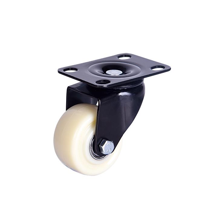 Medium Duty 3/4/5 Inch Plate PU Castor Wheel with Brake PVC Caster Locking Wheel