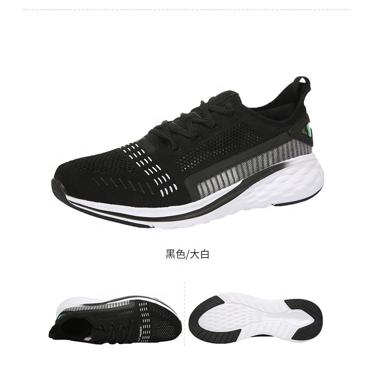 China Lace-up  Custom Brand Sneakers New Fashion Style Breathable Zapatos Sport  Knitting Casual Running Shoes