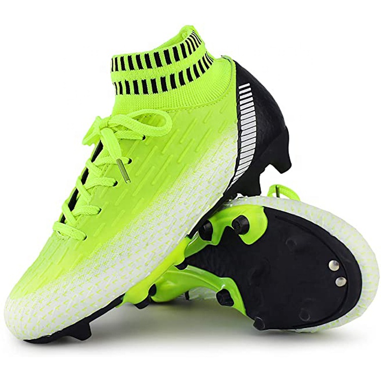 Outdoor Athletic Firm Ground  Sock Ankle Care Performance Soccer Cleats Football Shoes