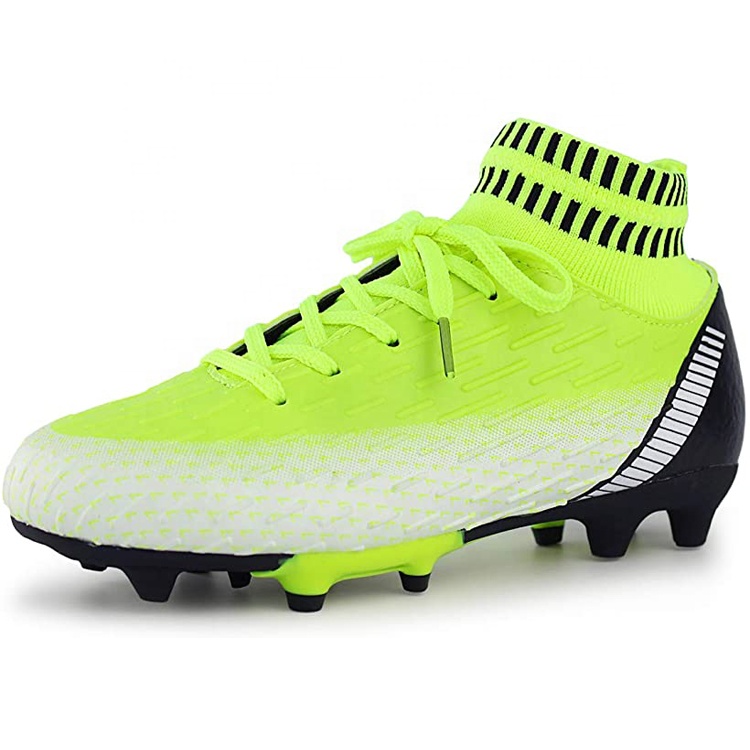 Outdoor Athletic Firm Ground  Sock Ankle Care Performance Soccer Cleats Football Shoes