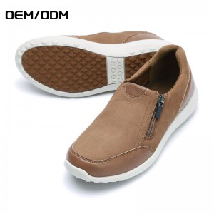 China Supplier Hot Sale Black PU Leather Sneakers Comfort Casual Shoes for Men