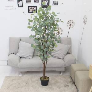 Planta artificial de bonsai de eucalipto